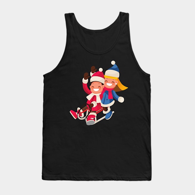 Bobsleigh Bobsled Bobsleigh Christmas Tank Top by olivetees